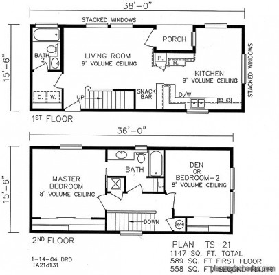 Planos de casas pequeñas de dos pisos (11)