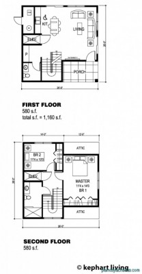 Planos de casas pequeñas de dos pisos (7)