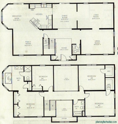Planos de casas pequeñas de dos pisos (9)