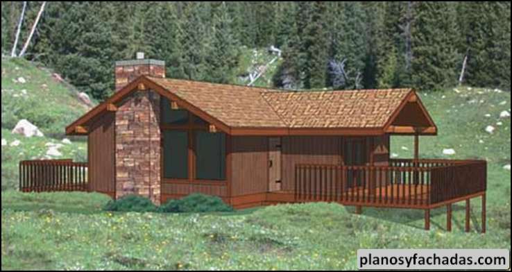 Plano de casa 5780 - Esta cabaña estilo Rancho tiene 3 re...