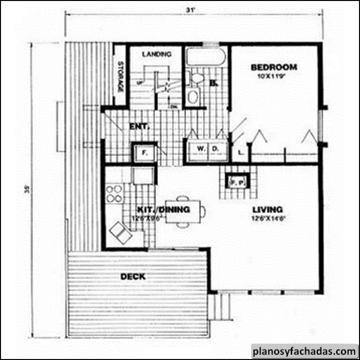 Plano de casa 5772 - Esta cabaña tiene una enorme salón g... Planos y